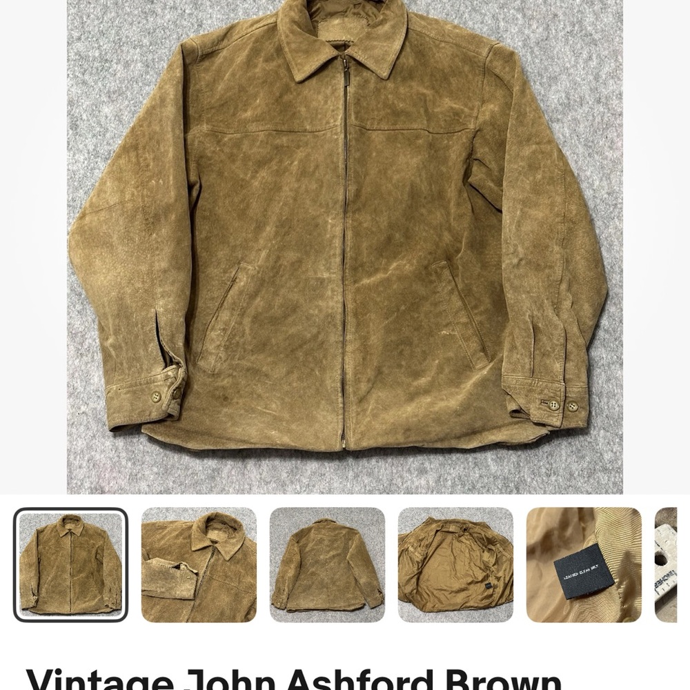 John Ashford Brown Suede Shirt Jacket